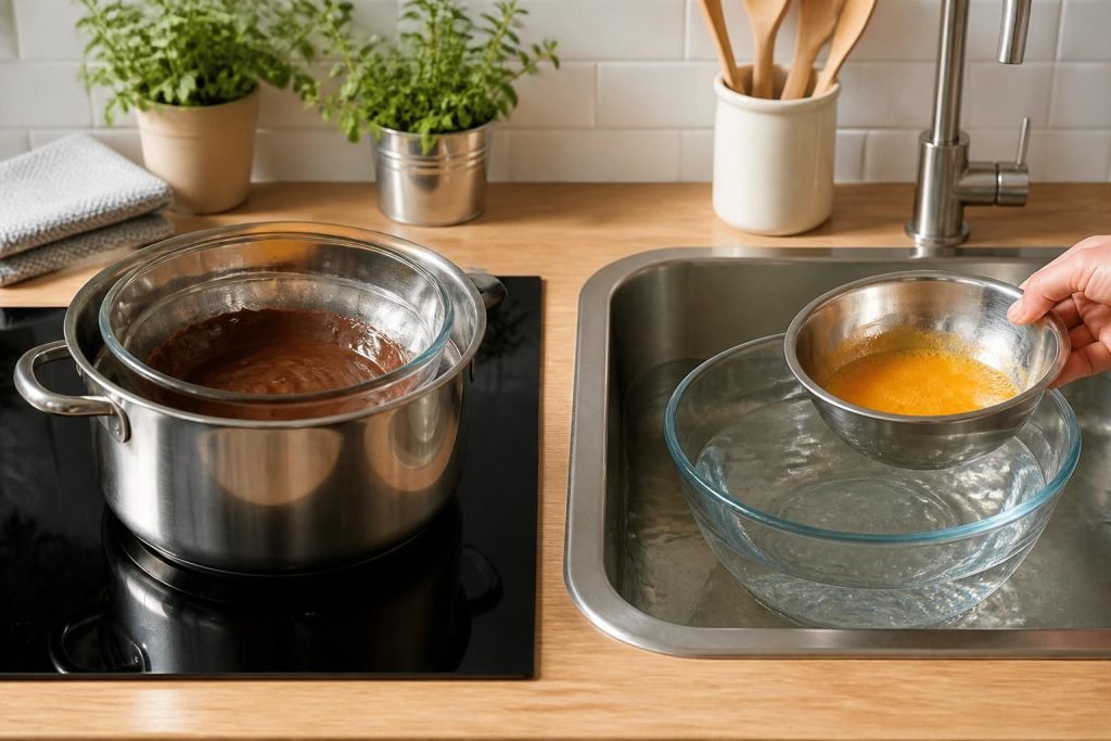 Comment faire un bain marie efficace : méthodes simples avec ou sans matériel