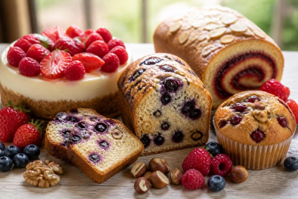 découvrez nos délicieuses recettes de gâteaux aux fruits rouges et secs, parfaites pour satisfaire toutes vos envies sucrées, du quotidien aux occasions spéciales.