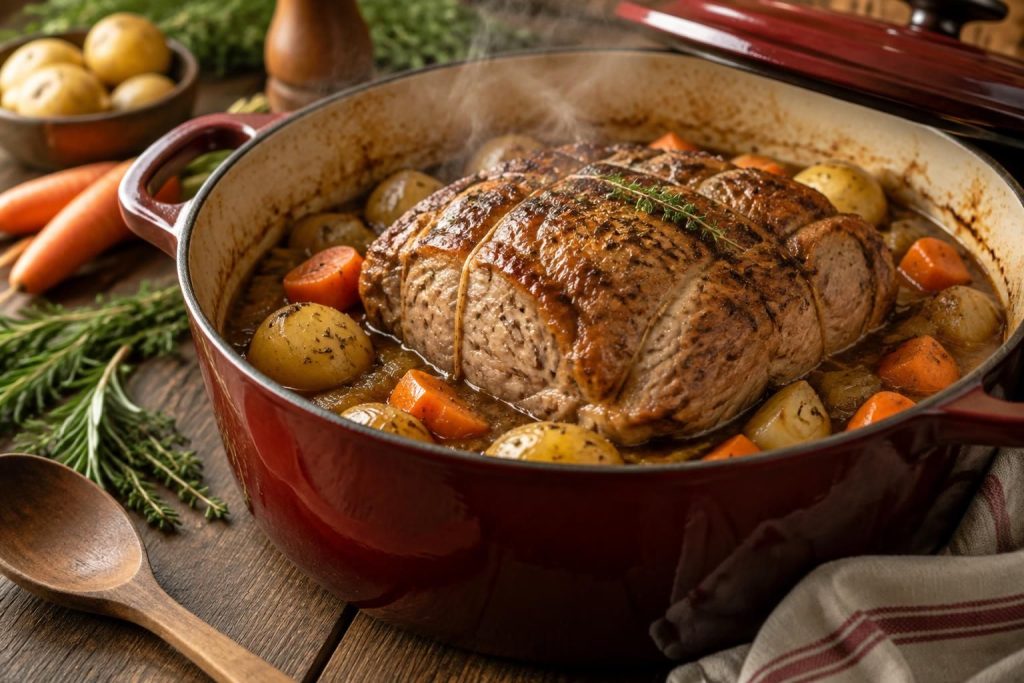 découvrez nos recettes de rôti de veau en cocotte et maîtrisez la cuisson lente pour obtenir une viande tendre, savoureuse et fondante.